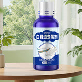 White shoe edges turned black? Shima 30ml stain remover fits your pocket—wipes clean like new, easy for commute!